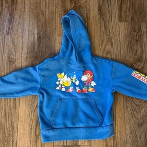Sonic Hoodie size small (fits like a size 6 in boys)